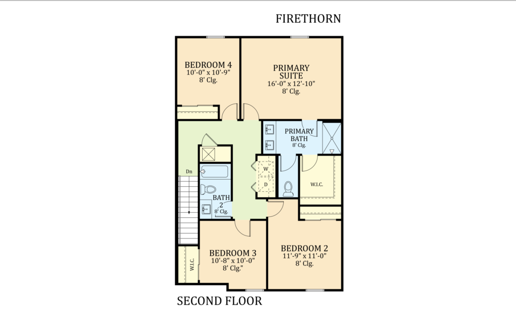 second floor firethorn floor plan