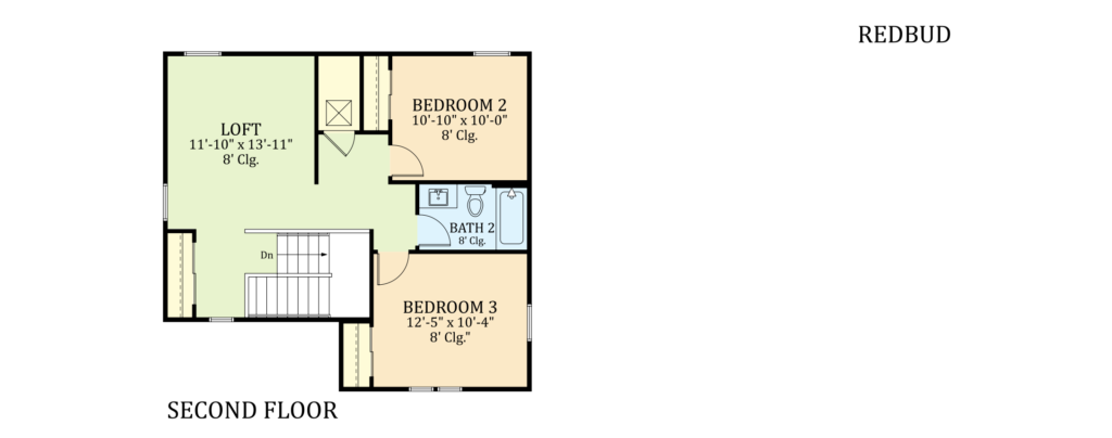 second floor redbud floorplan